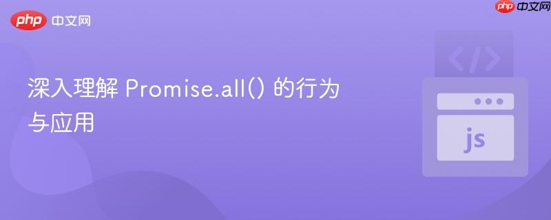 深入理解 Promise.all() 的行为与应用