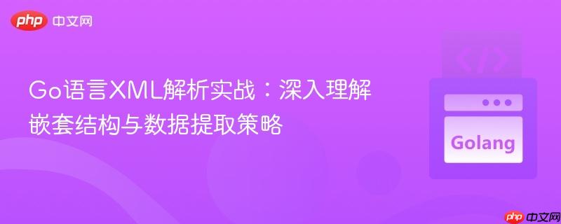 Go语言XML解析实战：深入理解嵌套结构与数据提取策略
