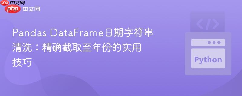 Pandas DataFrame日期字符串清洗：精确截取至年份的实用技巧