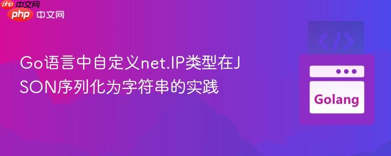 Go语言中自定义net.IP类型在JSON序列化为字符串的实践