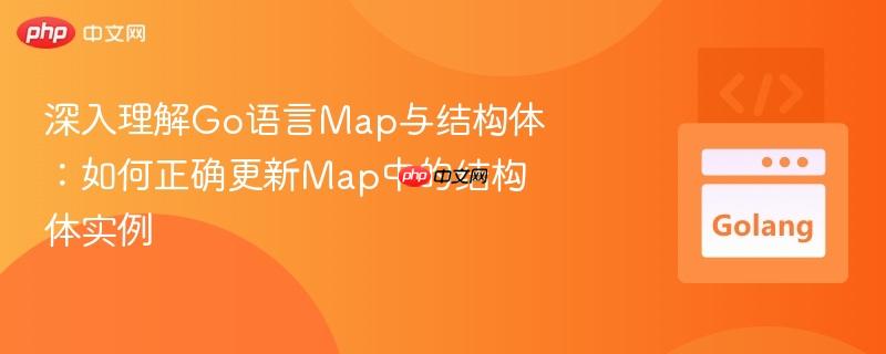 深入理解Go语言Map与结构体：如何正确更新Map中的结构体实例