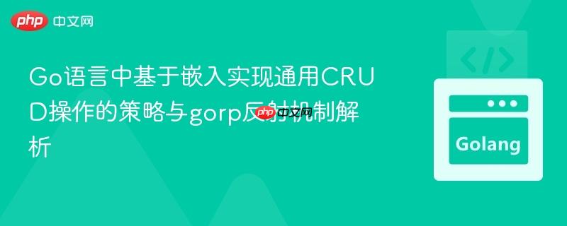 Go语言中基于嵌入实现通用CRUD操作的策略与gorp反射机制解析