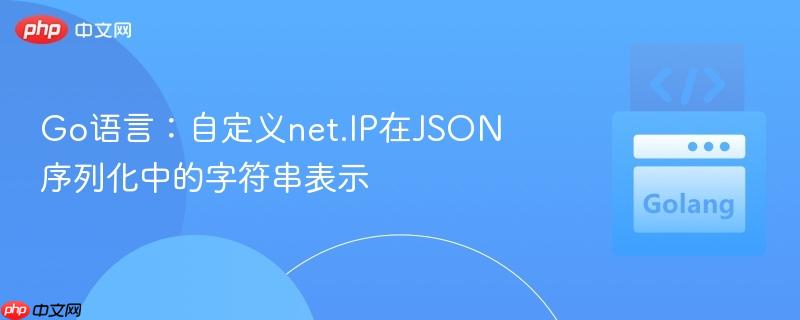 Go语言：自定义net.IP在JSON序列化中的字符串表示