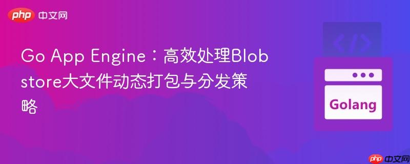 Go App Engine：高效处理Blobstore大文件动态打包与分发策略