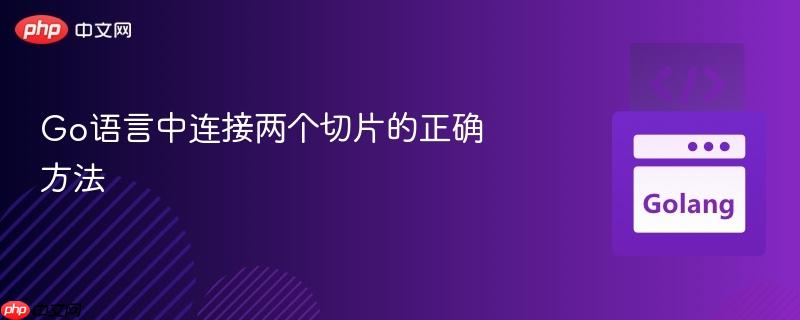 Go语言中连接两个切片的正确方法