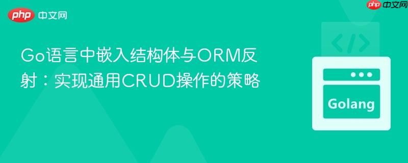 Go语言中嵌入结构体与ORM反射：实现通用CRUD操作的策略