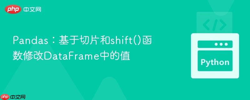 Pandas：基于切片和shift()函数修改DataFrame中的值