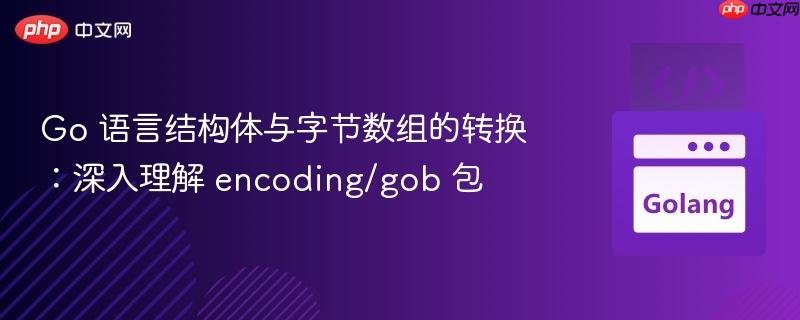 Go 语言结构体与字节数组的转换：深入理解 encoding/gob 包