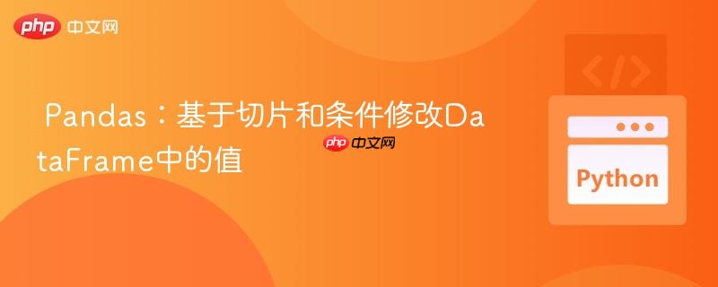 Pandas：基于切片和条件修改DataFrame中的值