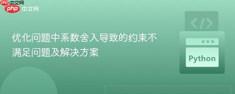 优化问题中系数舍入导致的约束不满足问题及解决方案