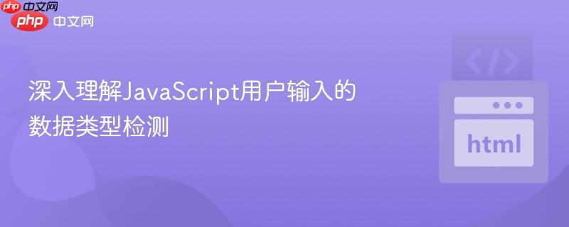 深入理解JavaScript用户输入的数据类型检测