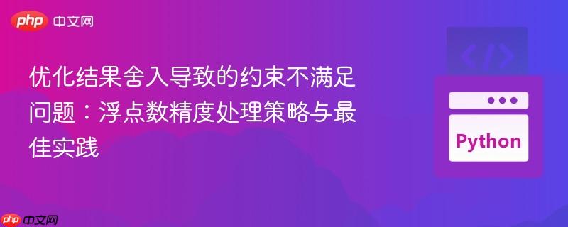 优化结果舍入导致的约束不满足问题：浮点数精度处理策略与最佳实践