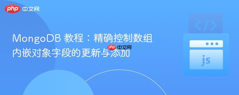 MongoDB 教程：精确控制数组内嵌对象字段的更新与添加