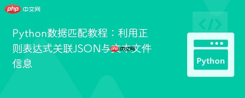 Python数据匹配教程：利用正则表达式关联JSON与文本文件信息