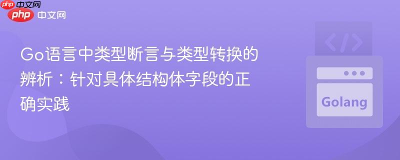 Go语言中类型断言与类型转换的辨析：针对具体结构体字段的正确实践