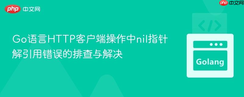 Go语言HTTP客户端操作中nil指针解引用错误的排查与解决