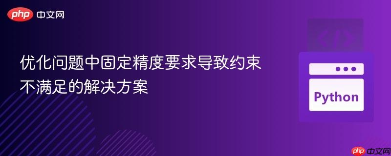 优化问题中固定精度要求导致约束不满足的解决方案