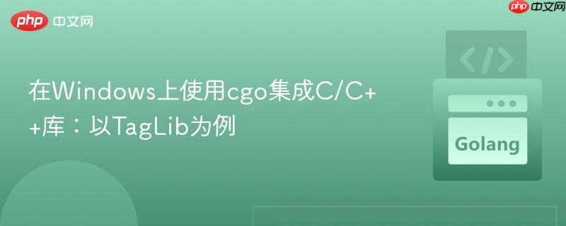 在Windows上使用cgo集成C/C++库：以TagLib为例