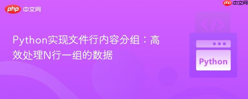Python实现文件行内容分组：高效处理N行一组的数据