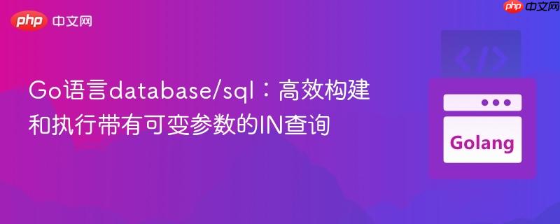 Go语言database/sql：高效构建和执行带有可变参数的IN查询