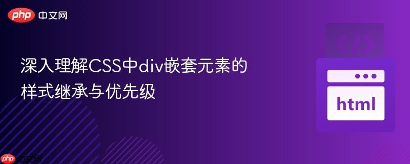 深入理解CSS中div嵌套元素的样式继承与优先级