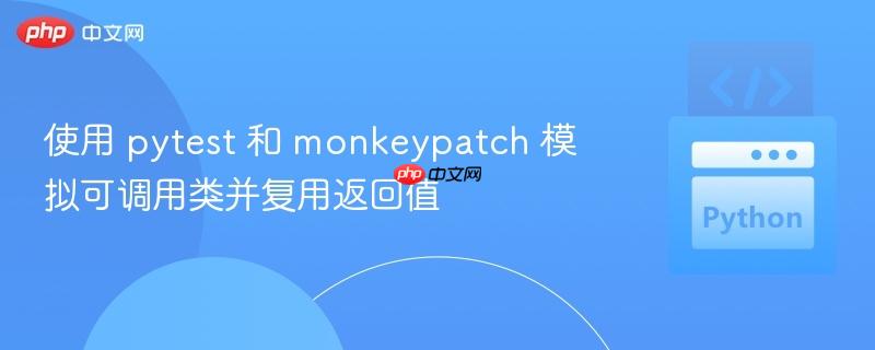 使用 pytest 和 monkeypatch 模拟可调用类并复用返回值