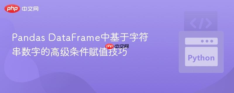 Pandas DataFrame中基于字符串数字的高级条件赋值技巧