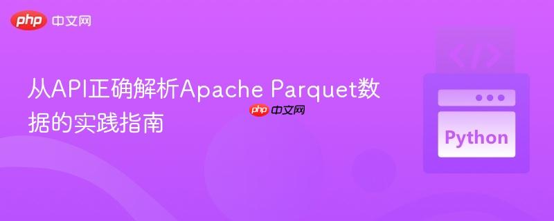 从API正确解析Apache Parquet数据的实践指南