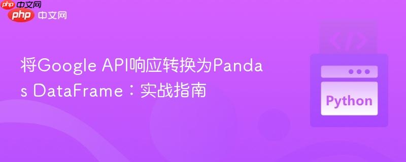 将Google API响应转换为Pandas DataFrame：实战指南