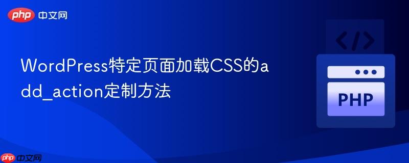 WordPress特定页面加载CSS的add_action定制方法