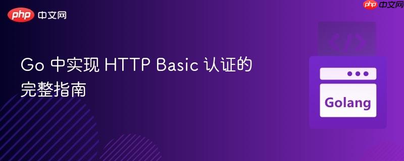 Go 中实现 HTTP Basic 认证的完整指南