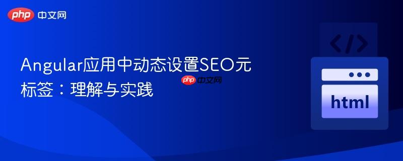 Angular应用中动态设置SEO元标签：理解与实践