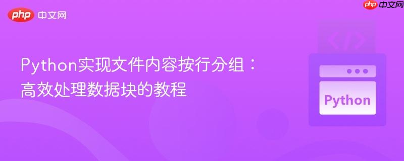 Python实现文件内容按行分组：高效处理数据块的教程