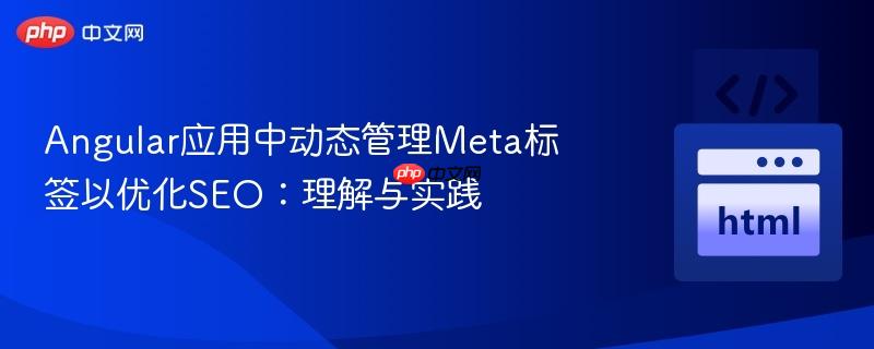 Angular应用中动态管理Meta标签以优化SEO：理解与实践