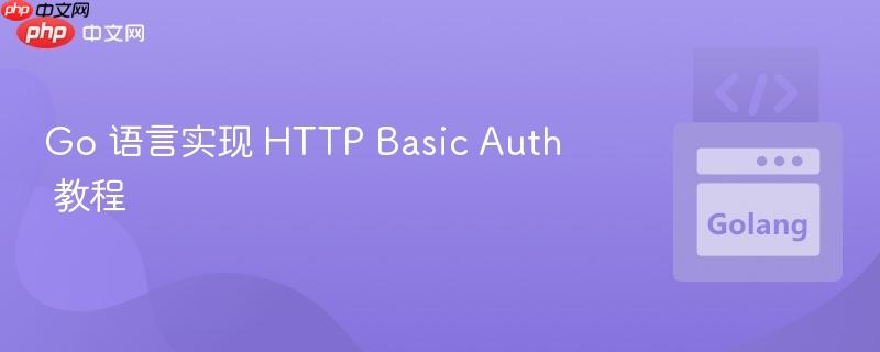Go 语言实现 HTTP Basic Auth 教程