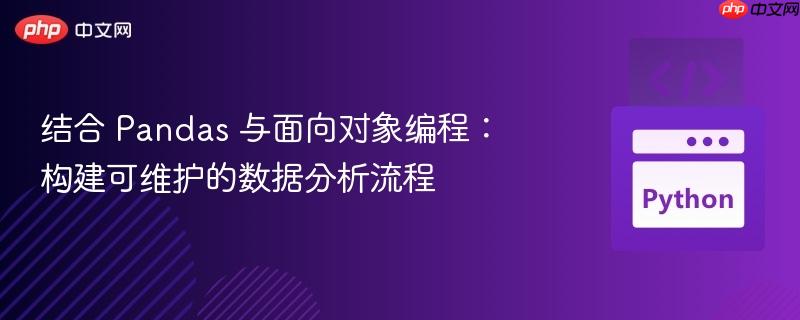 结合 Pandas 与面向对象编程：构建可维护的数据分析流程