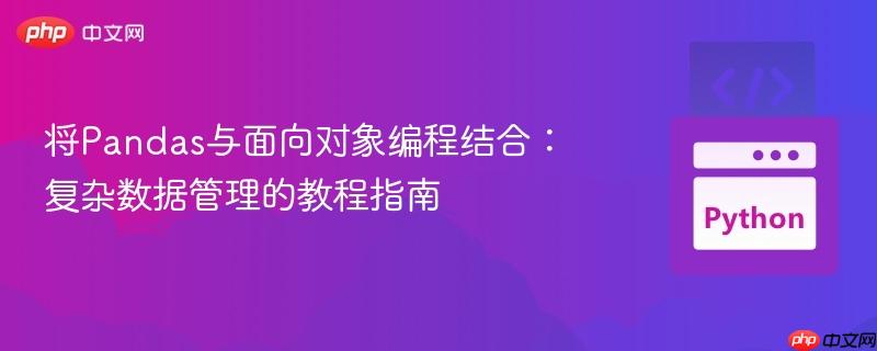 将Pandas与面向对象编程结合：复杂数据管理的教程指南