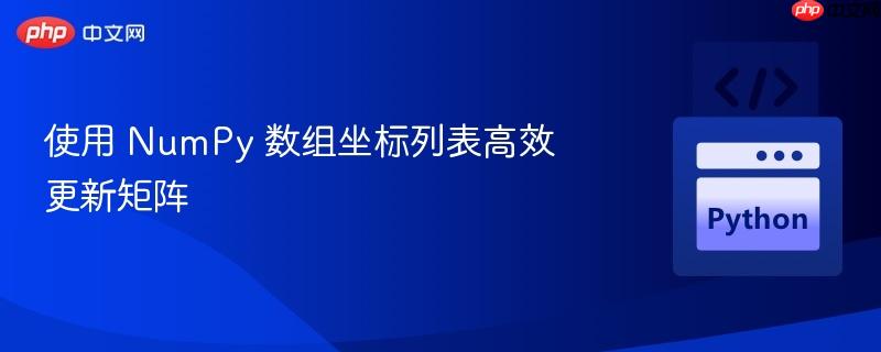 使用 NumPy 数组坐标列表高效更新矩阵