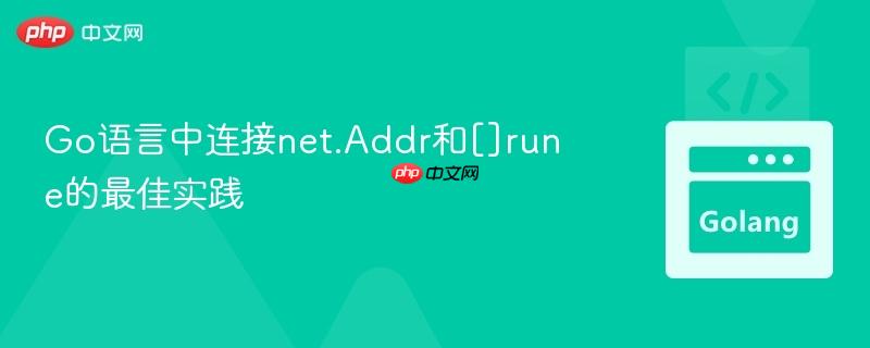 Go语言中连接net.Addr和[]rune的最佳实践