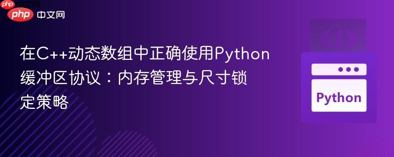 在C++动态数组中正确使用Python缓冲区协议：内存管理与尺寸锁定策略