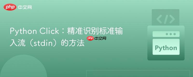 Python Click：精准识别标准输入流（stdin）的方法