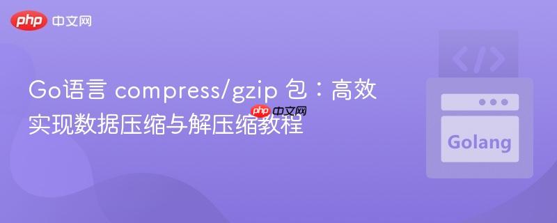 Go语言 compress/gzip 包：高效实现数据压缩与解压缩教程