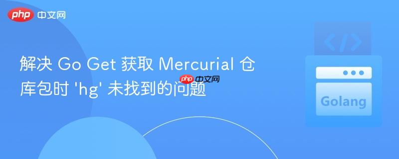 解决 Go Get 获取 Mercurial 仓库包时 ’hg’ 未找到的问题