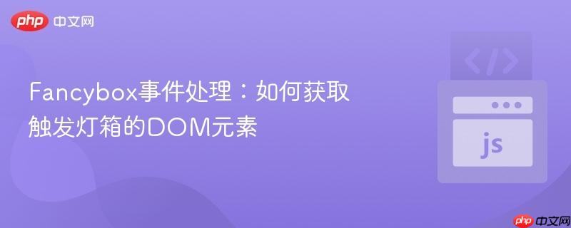 Fancybox事件处理：如何获取触发灯箱的DOM元素