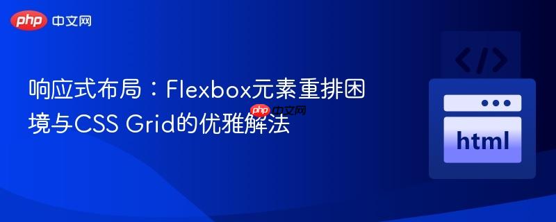 响应式布局：Flexbox元素重排困境与CSS Grid的优雅解法