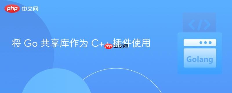 将 Go 共享库作为 C++ 插件使用