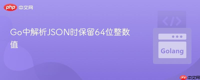 Go中解析JSON时保留64位整数值