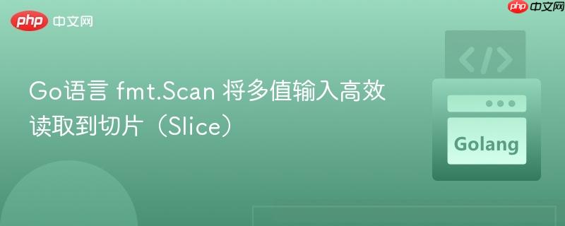 Go语言 fmt.Scan 将多值输入高效读取到切片（Slice）