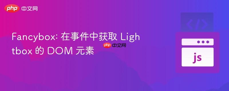 Fancybox: 在事件中获取 Lightbox 的 DOM 元素