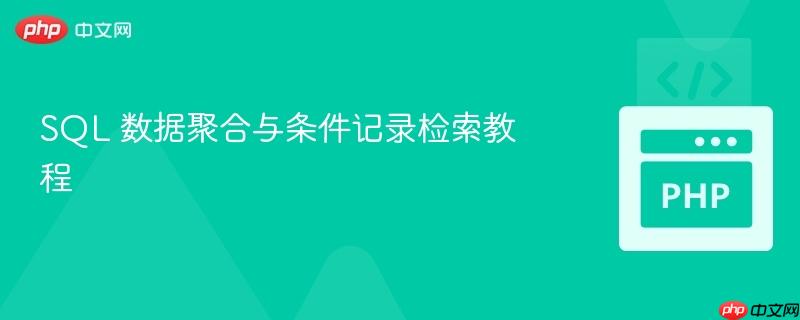 SQL 数据聚合与条件记录检索教程